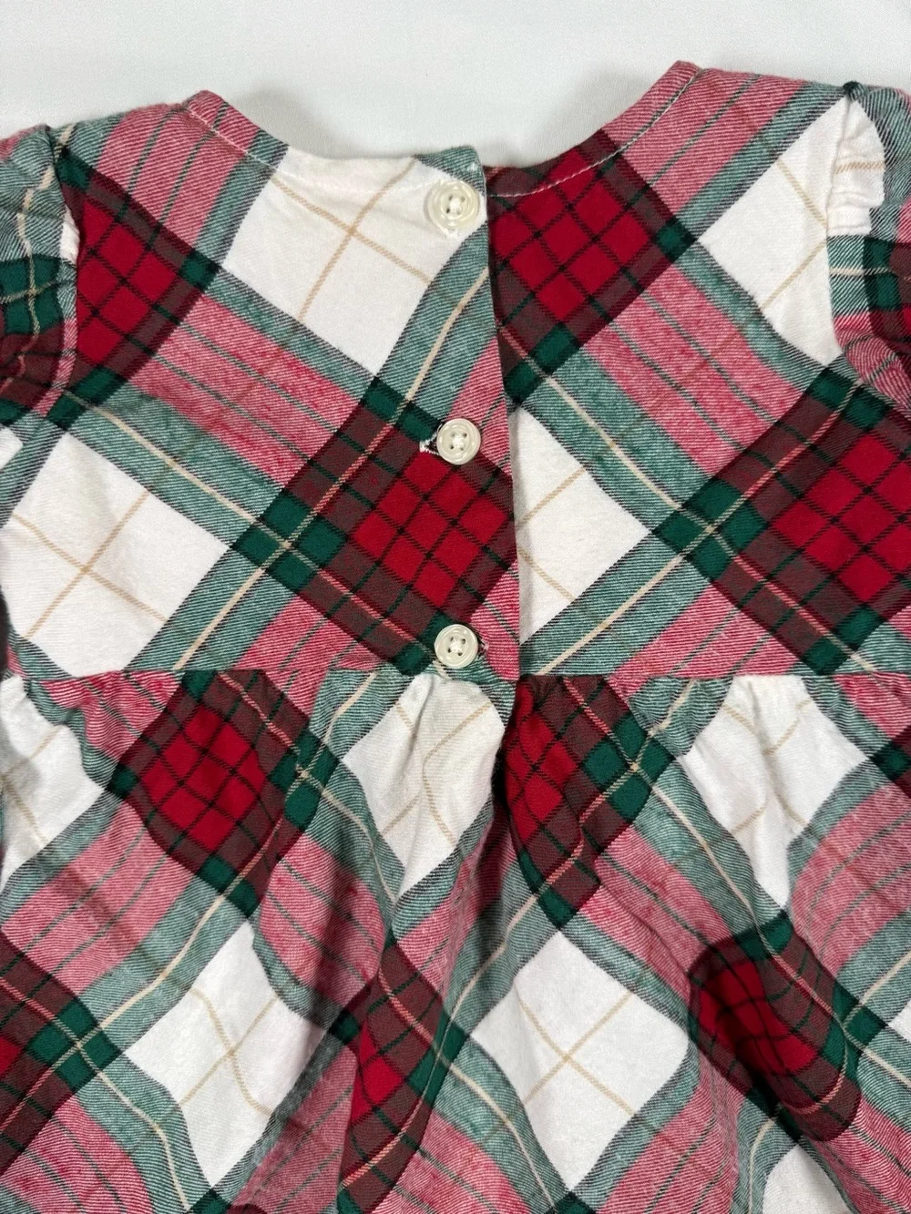 GYMBOREE Girls Christmas Plaid Ruffle Dress 9-12 Months Tartan Holiday Preppy